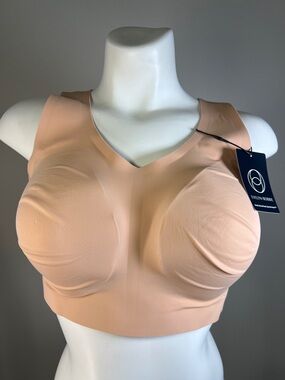 Evelyn & Bobbie Defy Bra Seamless Wireless Bra in Himalayan Salt Color XL